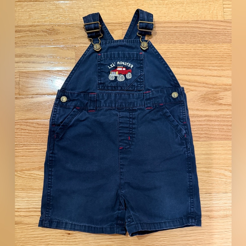 Gymboree Dark Blue Kids Overalls with Truck Design